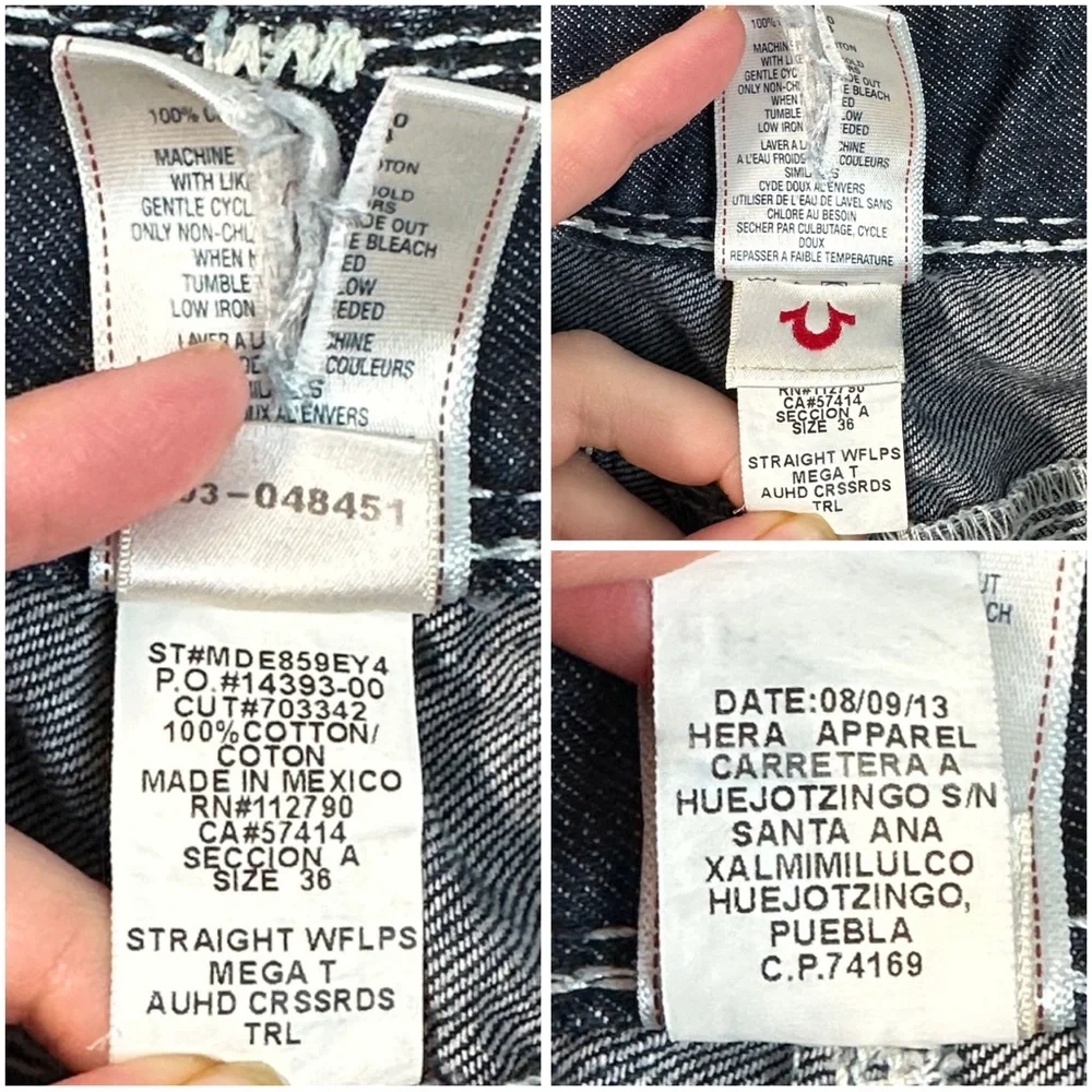 True Religion Mega T Straight W/Flap Pockets 2013 Size 36
